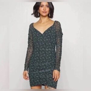 Hollister Black Long Sleeve Floral Dress